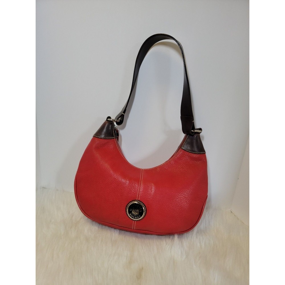 Dooney & Bourke Vintage Red Pebbled Leather Shoulder Handbag Logo 11.75 x 7 x3